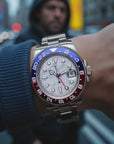 Montre automatique GMT pour homme – Montre mécanique à double fuseau horaire – Acier inoxydable de luxe