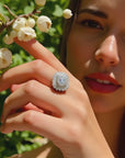 2 Carat Moissanite Flower Ring – Diamond Alternative Engagement Ring – Stunning Sparkle
