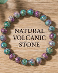 Natural Volcanic Stone Bracelet In Seven Colors