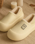 Women’s Indoor Waterproof Warm Cotton Shoes – Thickened EVA Winter Cartoon House Slippers