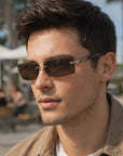 MEN'S Natural Crystal Stone Sunglasses – Handcrafted Luxury