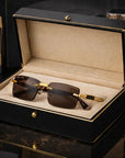 MEN'S Natural Crystal Stone Sunglasses – Handcrafted Luxury