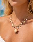 Women’s Ocean Pearl Tassel Necklace – Starfish & Shell Beach-Inspired Statement Piece