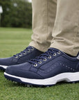 Men’s Fashion Golf Shoes – Anti-Slip Breathable Synthetic Leather Low-Top Golf Sneakers for Natural & Artificial Grass