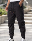 Men’s Cotton Blend Sweatpants – Straight Cut Mid-Waist Athletic Joggers with Micro-Elastic Comfort