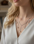 Women Tassel Pearl Necklace – Elegant Drop-Shaped Imitation Pearl Pendant Long Chain Fashion Jewelry