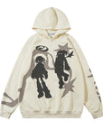 MEN’s Creative Cartoon Foam Printed Hoodie – Playful Streetwear with a Bold Edge