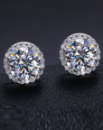 1 / 2 Carat Moissanite Classic Rock  Earrings men