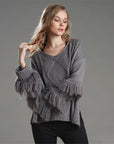 Loose Sweater Women Tassel Pure Color