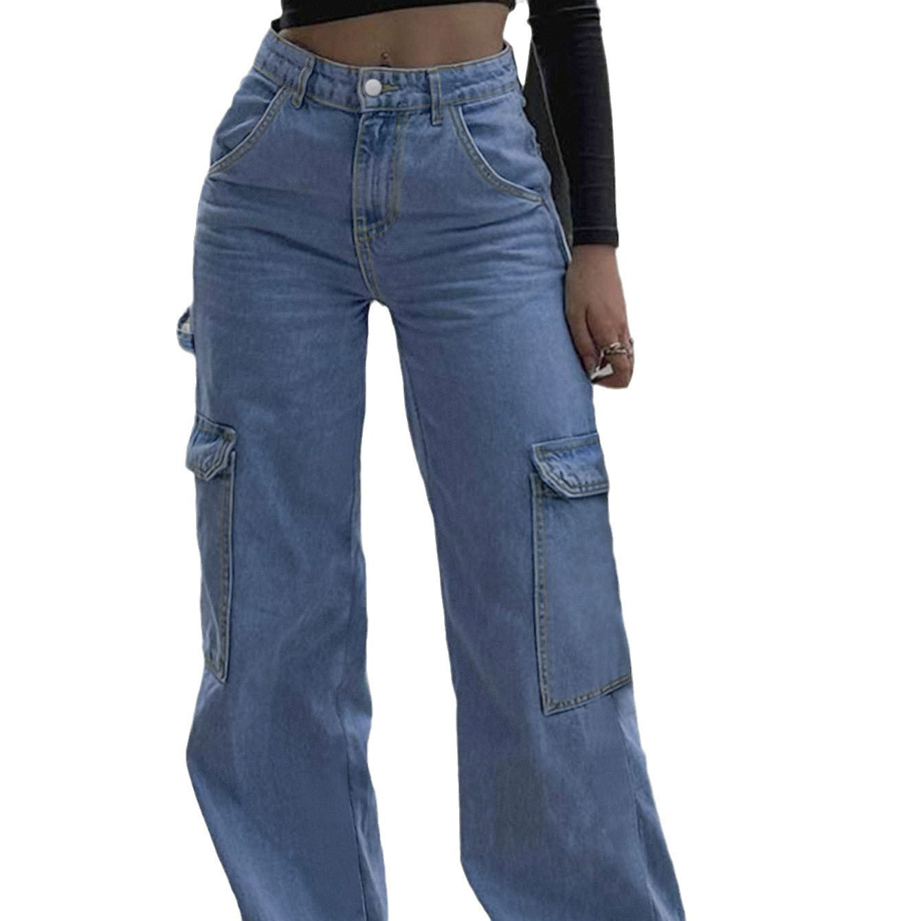 Women&#39;s All-matching Straight Jeans