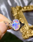 Women's Natural Opal Silver Ring