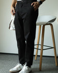 Business Men's Slim-fit Cropped pants