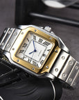 Men's 3-pin Quartz Square All-steel Watch