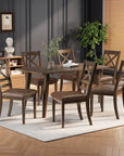 Dining Chairs Set Of 2, Brown ( USA ONLY 3 TO 5 DAYS SHIPPING)