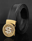 Belt Men's Leather Automatic Buckle