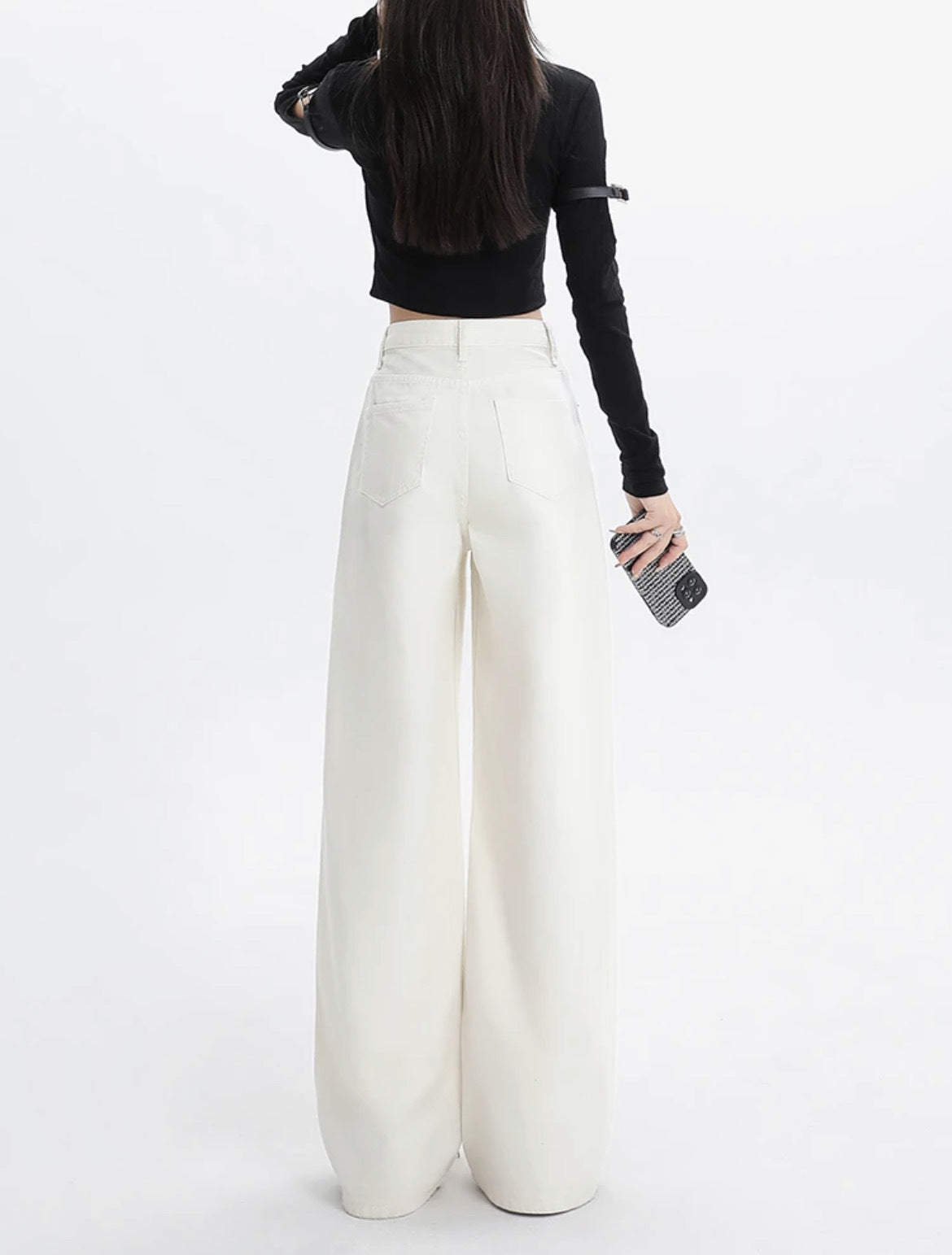 New Style White Draping Jeans For Women (3 TO 7 Days shipping)