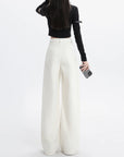 White Draping Jeans For Women