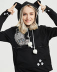 Cute Cat Hoodie Weatshirt With Big Pocket For Pets Hooded Tops Clothes