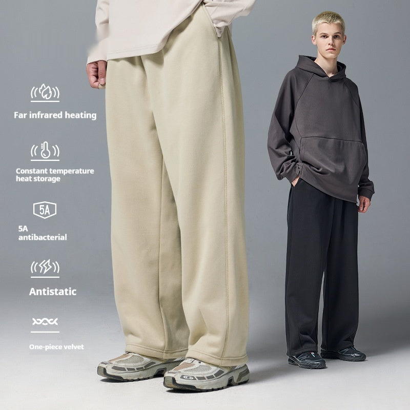 Thermal Fleece Drawstring Trousers For Men