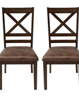 Dining Chairs Set Of 2, Brown ( USA ONLY 3 TO 5 DAYS SHIPPING)