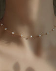 Women’s Starry Natural Freshwater Pearl Necklace – Korean-Style Meteor Shower Clavicle Chain