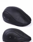 Men’s Genuine Leather british  Hat – Classic Winter Style with Casual Elegance