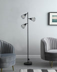 Adjustable Cage Shade Industrial Farmhouse Metal Floor Lamp (USA ONLY 3 TO 5 DAYS SHIPPING)