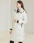 Women’s Winter Warm Hooded Long Coat – Down Cotton Padded Jacket with Pockets