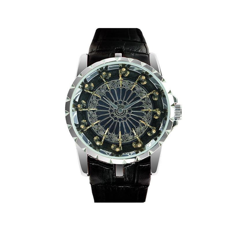 Men 47mm Large Dial Quartz Wristwatch – 200M Waterproof Leather Strap Watch with Mineral Glass