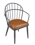 Indoor Upholstered Dining Chair With Metal Legs Set Of 2  ,Brown ( USA ONLY + 3 TO 5 DAYS SHIPPING)