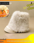 Snow Boots Winter Fleece-lined Thermal Furry Shoes