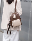 Genuine Leather Women's Backpack Commuter Lightweight Soft Cowhide