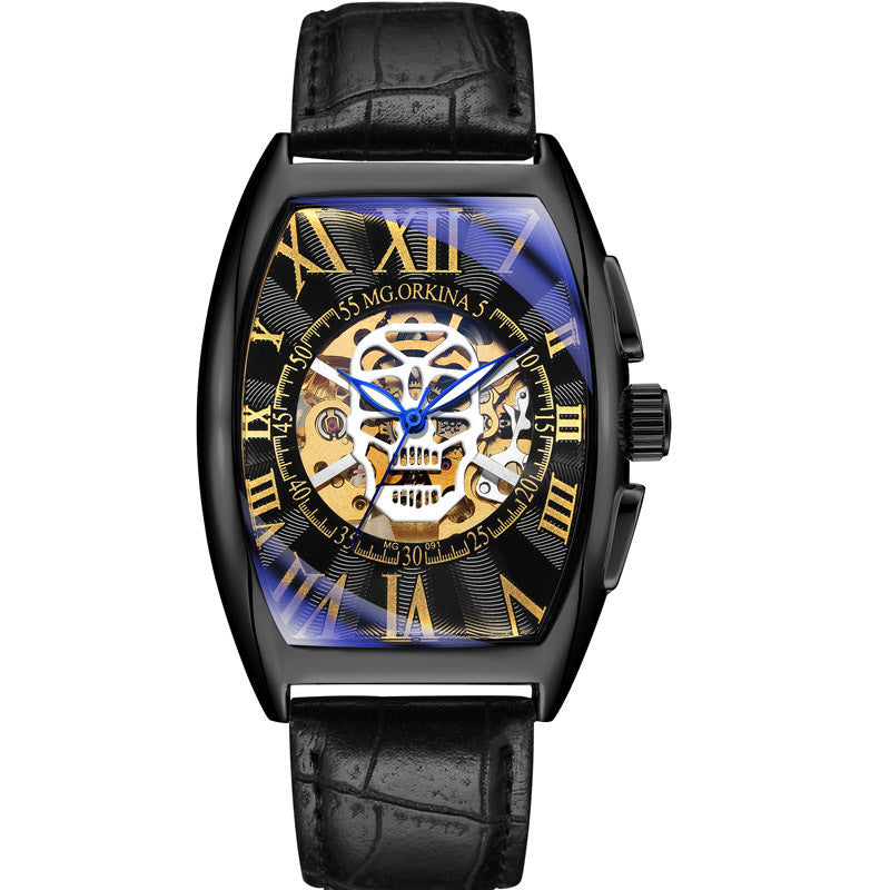 Hollow Transparent Bottom Men&#39;s Mechanical Watch