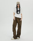 Leopard Jeans Wide Leg Loose Women