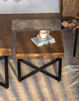 Modern Retro Splicing Square Coffee Table ( USA ONLY + 3 TO 5 DAYS SHIPPING)