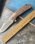 Alloy High Hardness Powder Steel Folding Knife Titanium (USA ONLY)