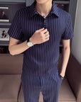 Men's short sleeve shorts suit two piece set