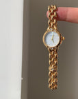 Women’s Elegant Retro Rhinestone Quartz Watch – Mild Luxury Gold Alloy Timepiece