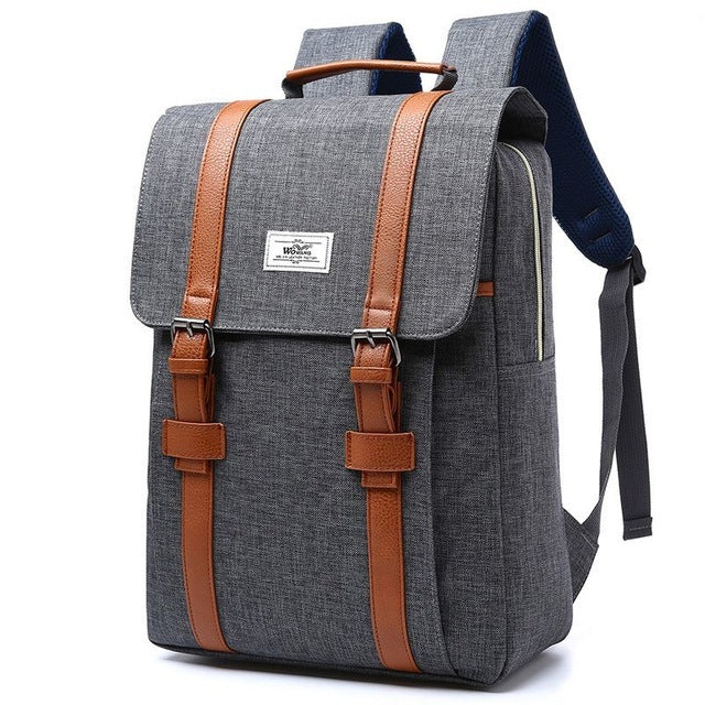 Unisex Canvas Computer Backpack – Waterproof Nylon Sports Fashion Bag