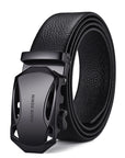 Men's Leather Belt Business Automatic Buckle Belt