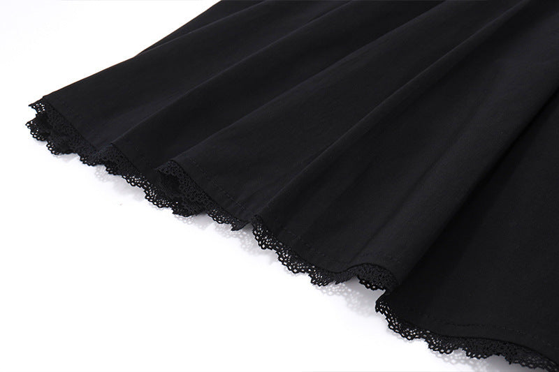 Women’s Fashion Fishbone Corset Dress – Sleek Black One-Step Skirt Elegance