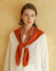 Women's striped silk scarf