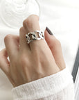 6.0 Metal Quality Square 925 silver ring women