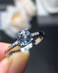 Women's natural aquamarine ring