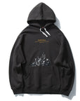 Men’s Hip Hop Winter Hoodie – Fleece Sweatshirt with Deer Print