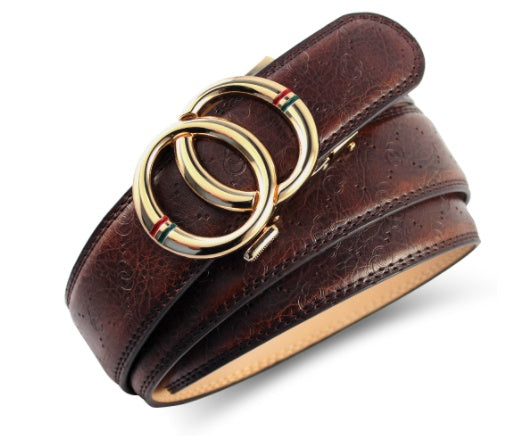 Automatic Alloy Buckle Cowhide Genuine leather Men&#39;s Belt