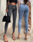 Women’s High-Waisted Denim Jeans – Slim Pencil Fit with Cotton Comfort