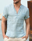 Casual linen polo shirt