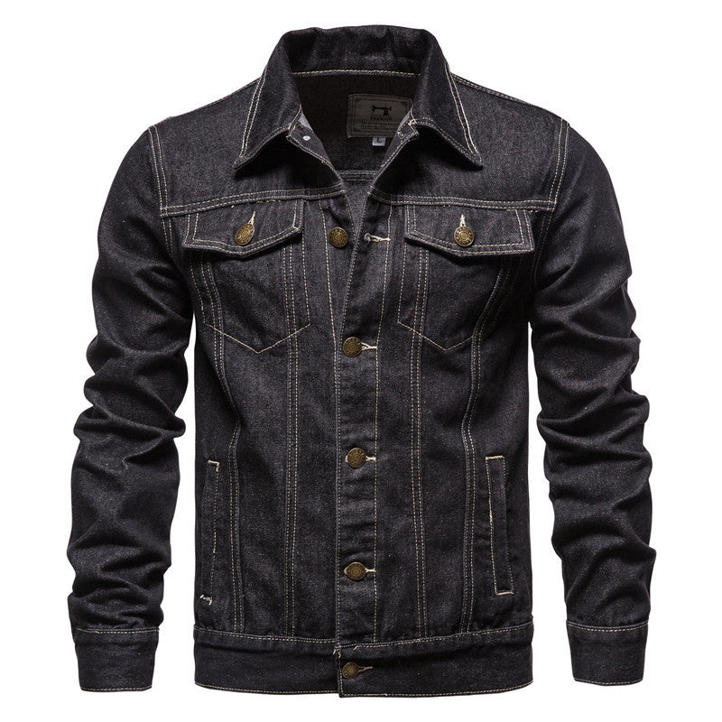 Men&#39;s Denim Jacket Cotton Casual Slim Jacket Men