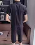 Men's short sleeve shorts suit two piece set